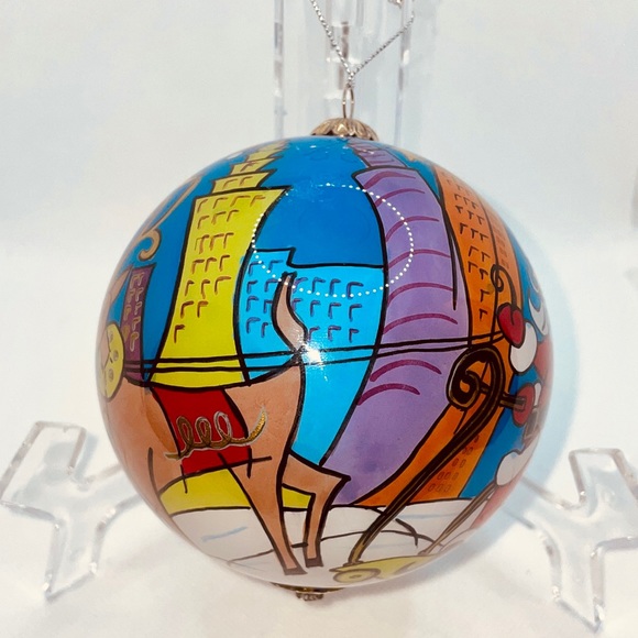 Pier 1 Christmas Ornament LI BIEN 2006 CITY SANTA Blown Glass RARE - Picture 4 of 8